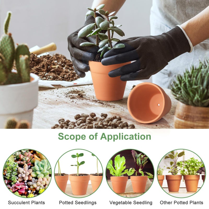 Baxrou Terra Cotta Pots  24 Pack 3.15 Inch Mini Clay Pots with Drainage Holes Cactus Flower Nursery Terracotta Pots for Indoor/Outdoor Succulent Plants  Crafts  Wedding Favor - Image 3